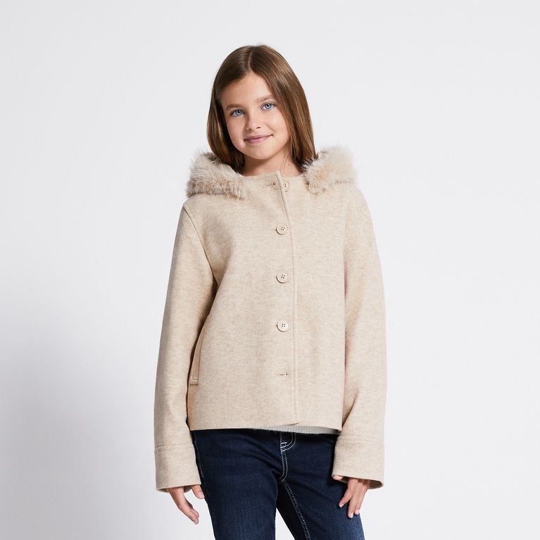 Faux fur collar jacket "Lovalie Star"